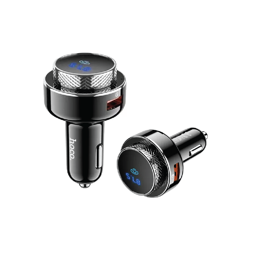 HOCO Wireless Car Bluetooth FM Transmitter-Dual USB  3A Car Charger & Hands-Free Audio Adapter