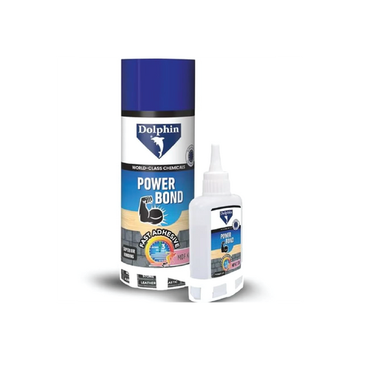 Dolphin Power Bond MDF 100-400ML Kit -Fast Curing Industrial  Adhesive with Cyanoacrylate Glue & Activator Spray