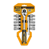 Ingco 12Pcs 1/2" Socket Set, Quick Release Ratchet Wrench Tool Set, CrV steel Micro Finished and Chromed Plated