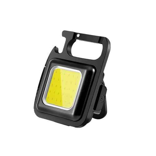 COB Rechargeable Keychain Light Mini LED Flashlight with USB Charging and Bottle Opener (T26152)