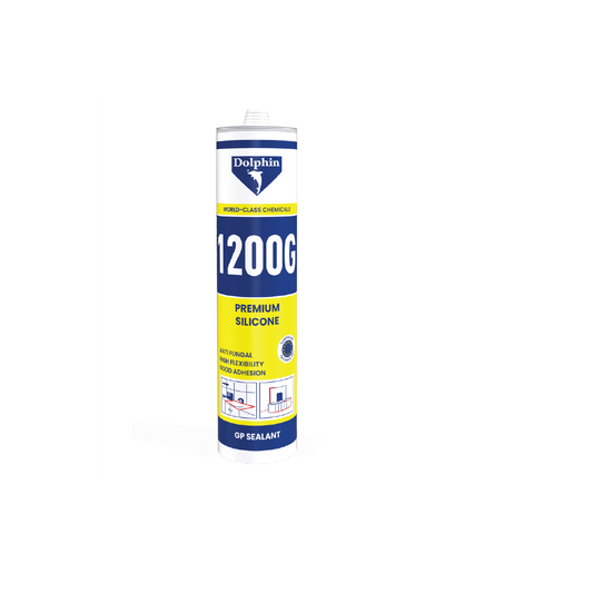 Dolphin 1200G Premium Silicone (280g)Sealant-Multi- Purpose Acetic Cure Non-Sag Adhesive Sealant