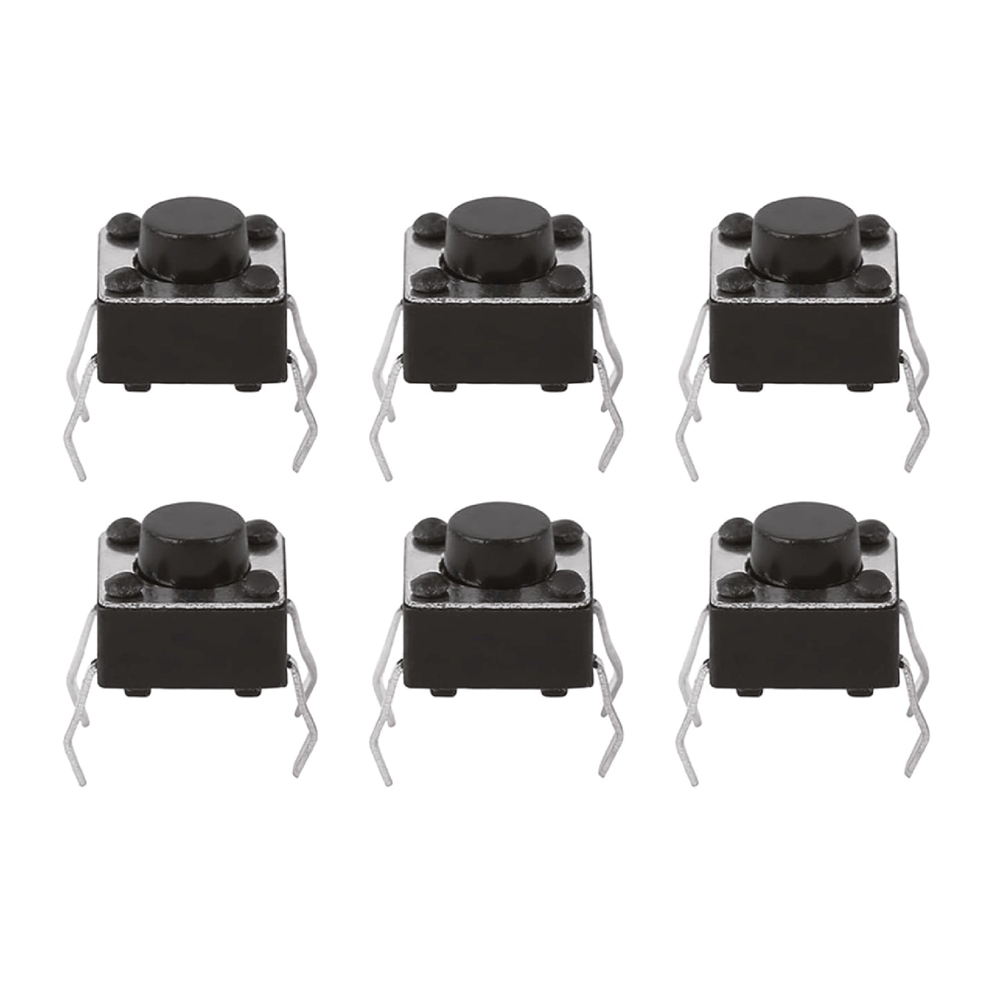 4-Pin Vertical Tactile Micro Switch 7mm – Momentary  Push Button for PCB (12V DC, 50mA) (T13731)
