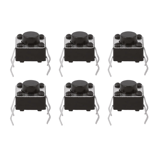 4-Pin Vertical Tactile Micro Switch 7mm – Momentary  Push Button for PCB (12V DC, 50mA) (T13731)