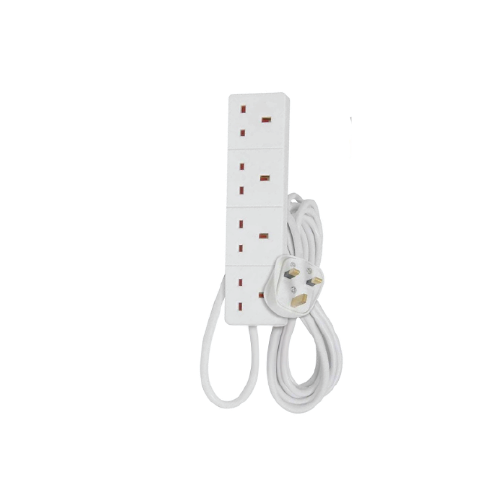 Masterplug Basics 4-Socket 13A Extension Lead with 5-Meter Cable – UK Power Strip