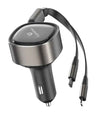 Earldom ES-CC30 30W Retractable USB-C Car Charger Fast Charging Adapter (SN)