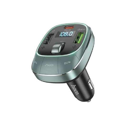 HOCO E76 Bluetooth FM Transmitter Car Charger-  48W Fast Charging Receiver with PD30W & QC3.0