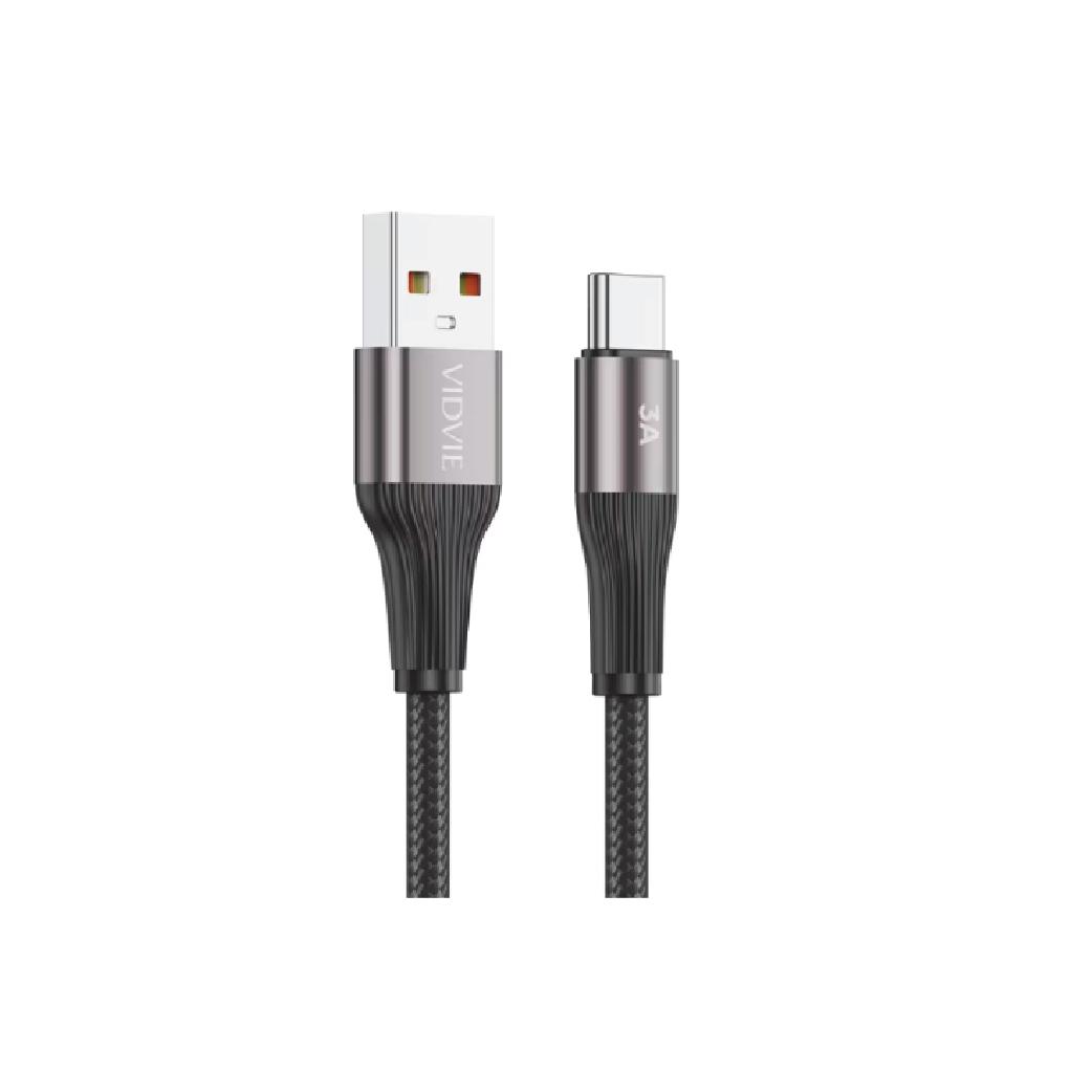 VIDVIE CB4038-3T USB to Type-C Data Cable 3M –  3A Fast Charging & High-Speed Sync Cable