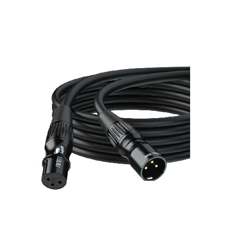 XLR Male to Female Microphone Cable 2M Balanced Audio Lead  for Studio, Stage & Live Sound (T27289)