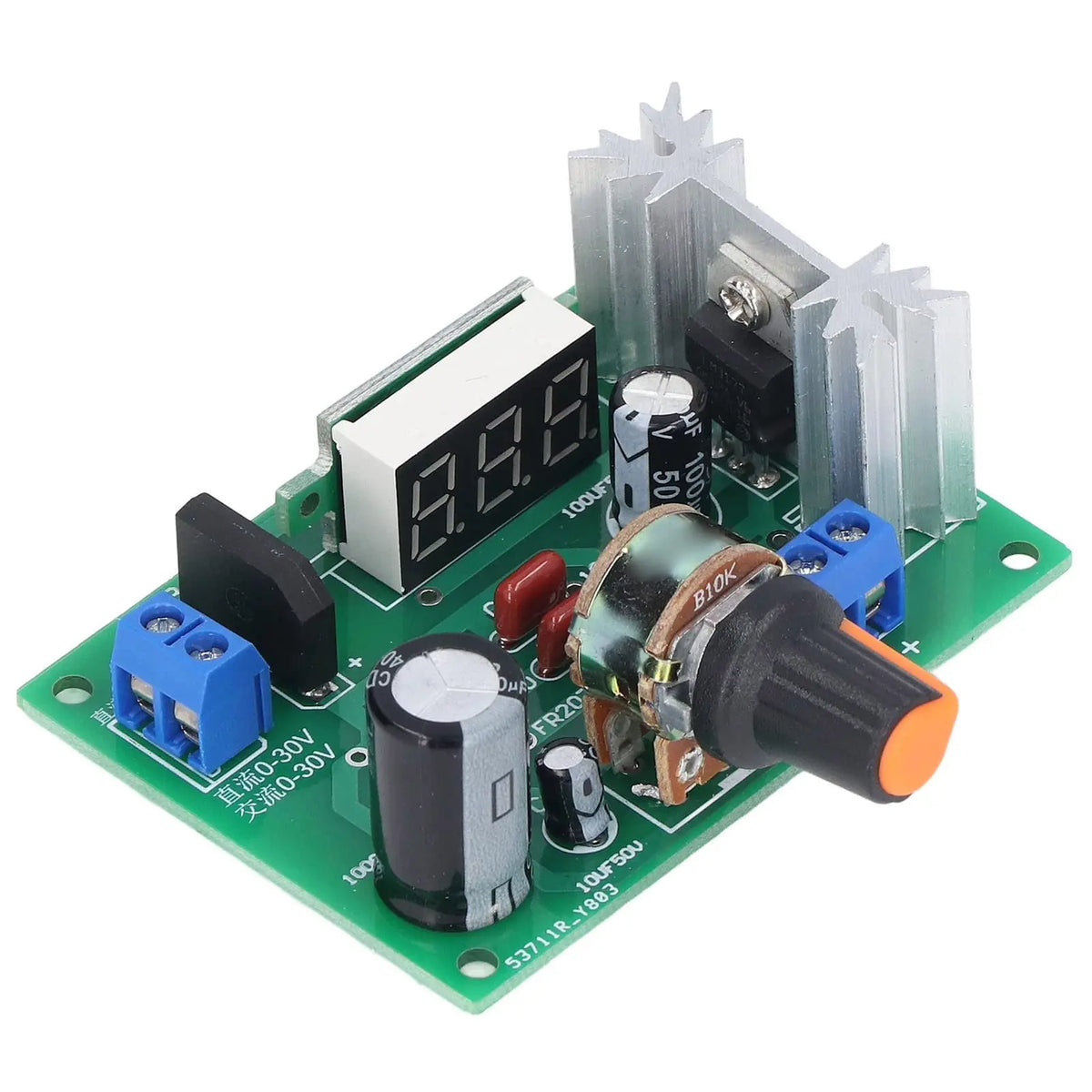 LM317 Adjustable Voltage Regulator Module with LED Meter