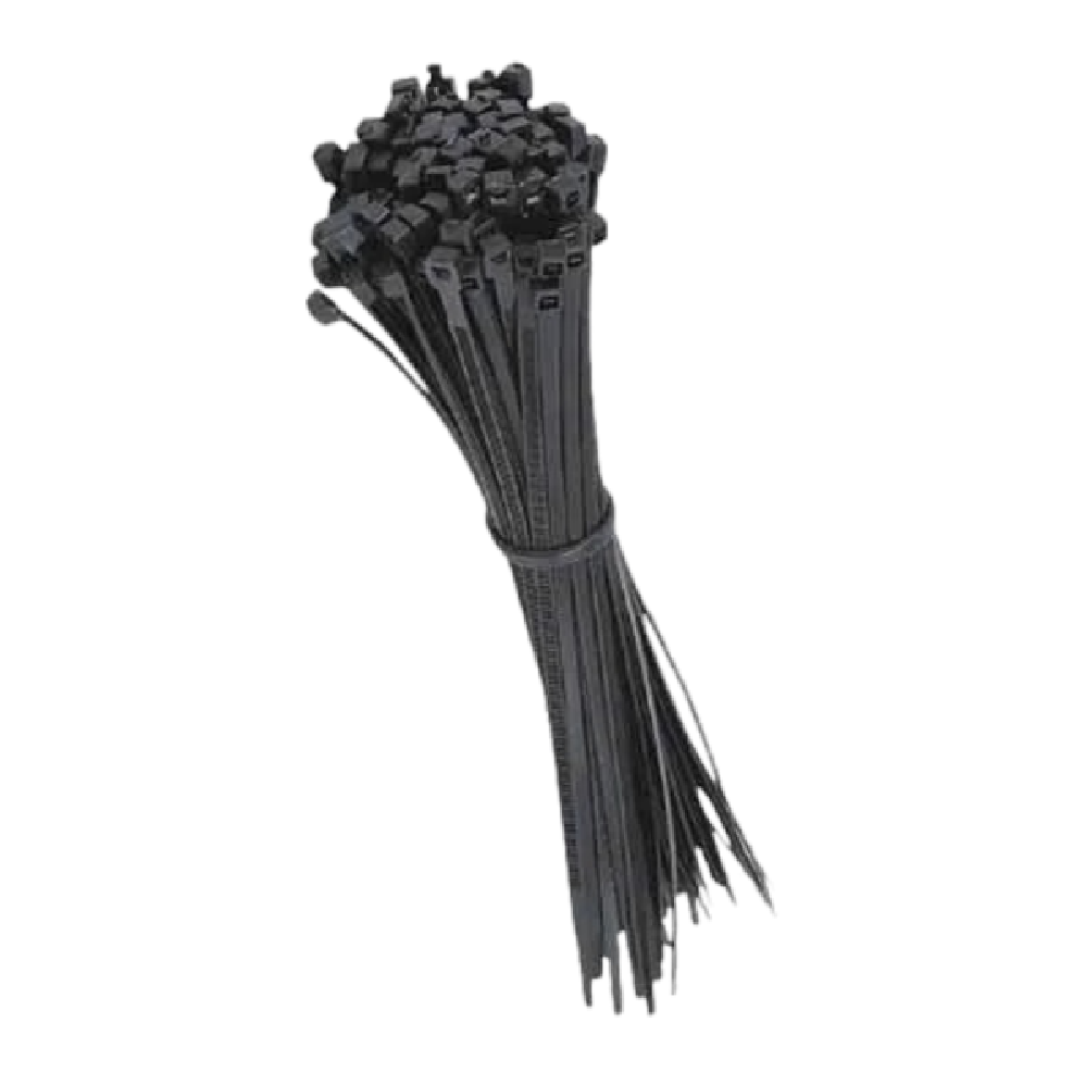 Kuwes Nylon Cable Ties 7.6mm x 380mm – 100 Pieces (Black) (T26956) - Alqamarshop