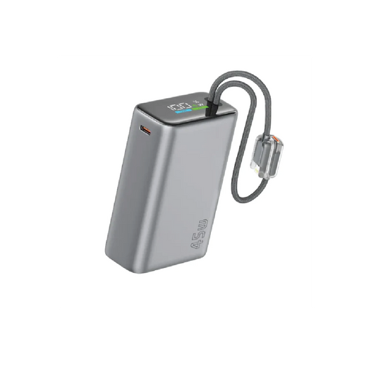 Green Lion IBIZA 20000mAh Power Bank 45W – Fast  Charging Battery with Built-In USB-C & Lightning Cables