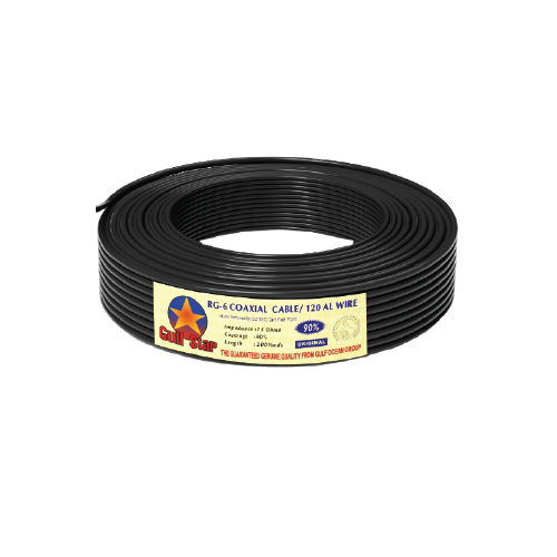 Gulf Star RG-6 75Ω Coaxial Cable – 100-Yard Roll with 90% Shield Coverage