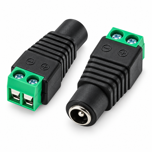 DC Power Jack Female 5.5x2.1mm with 2-Pin Screw Terminal