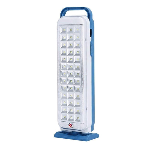 مصباح الطوارئ LSJY LJ-5839 LED – قابل لإعادة الشحن بطاقة مزدوجة ومصباح احتياطي ببطارية جافة