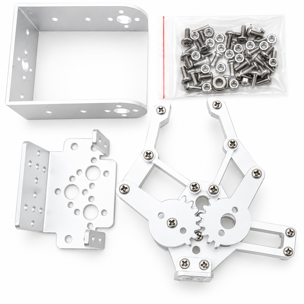 2DOF Robot Arm with Gripper Frame Kit (Without Servos)