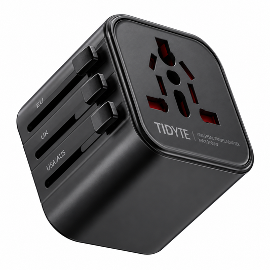 محول سفر عالمي VIDVIE TA4404 بقدرة 20 واط يدعم تقنية PD مع منفذي USB-C و USB-A