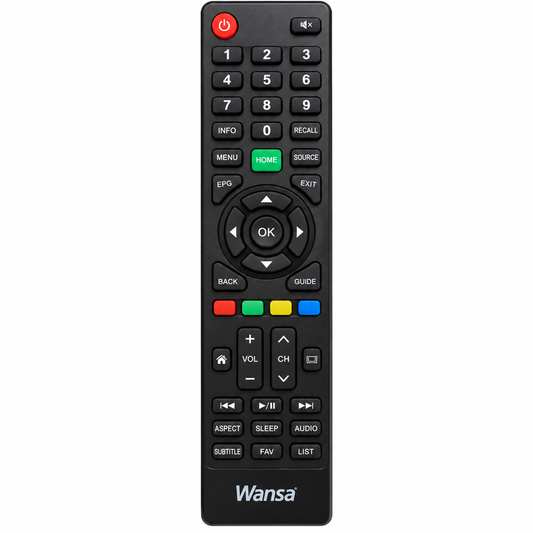 Wansa W-21055F TV Remote Control – Replacement Controller for Wansa LCD & LED TVs