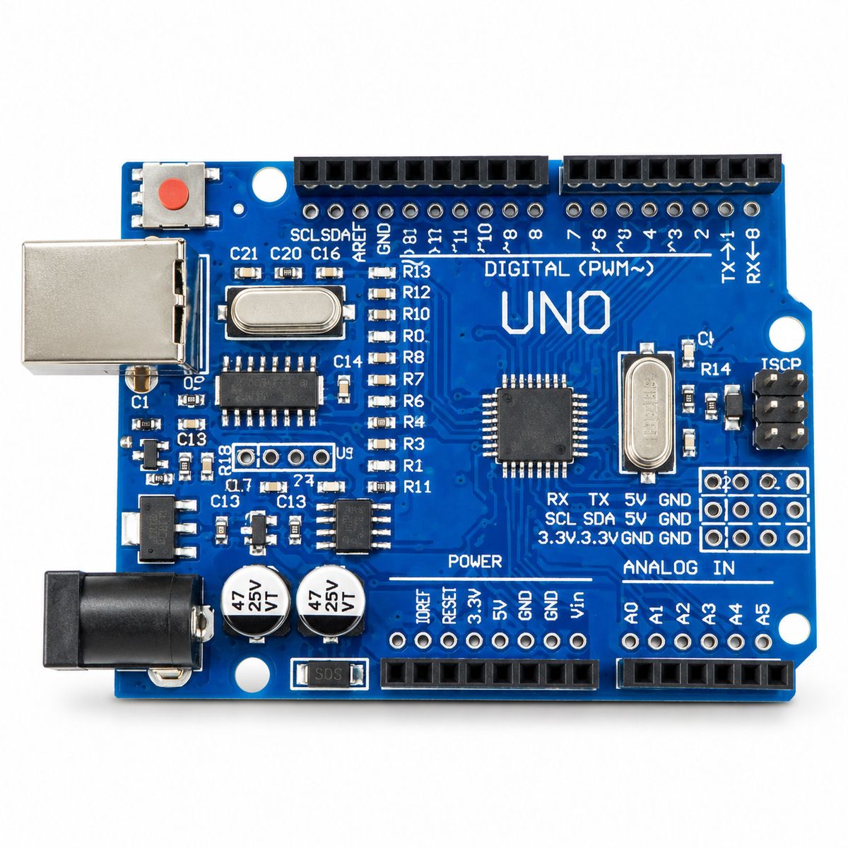 لوحة تطوير محسّنة UNO R3 SMD - متوافقة مع مشاريع أردوينو (AA 003)