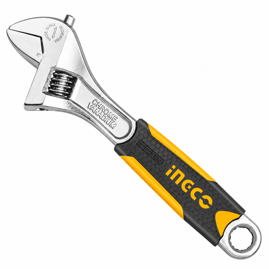 Ingco HADW131068 Adjustable Wrench 6-Inch (150mm) CrV