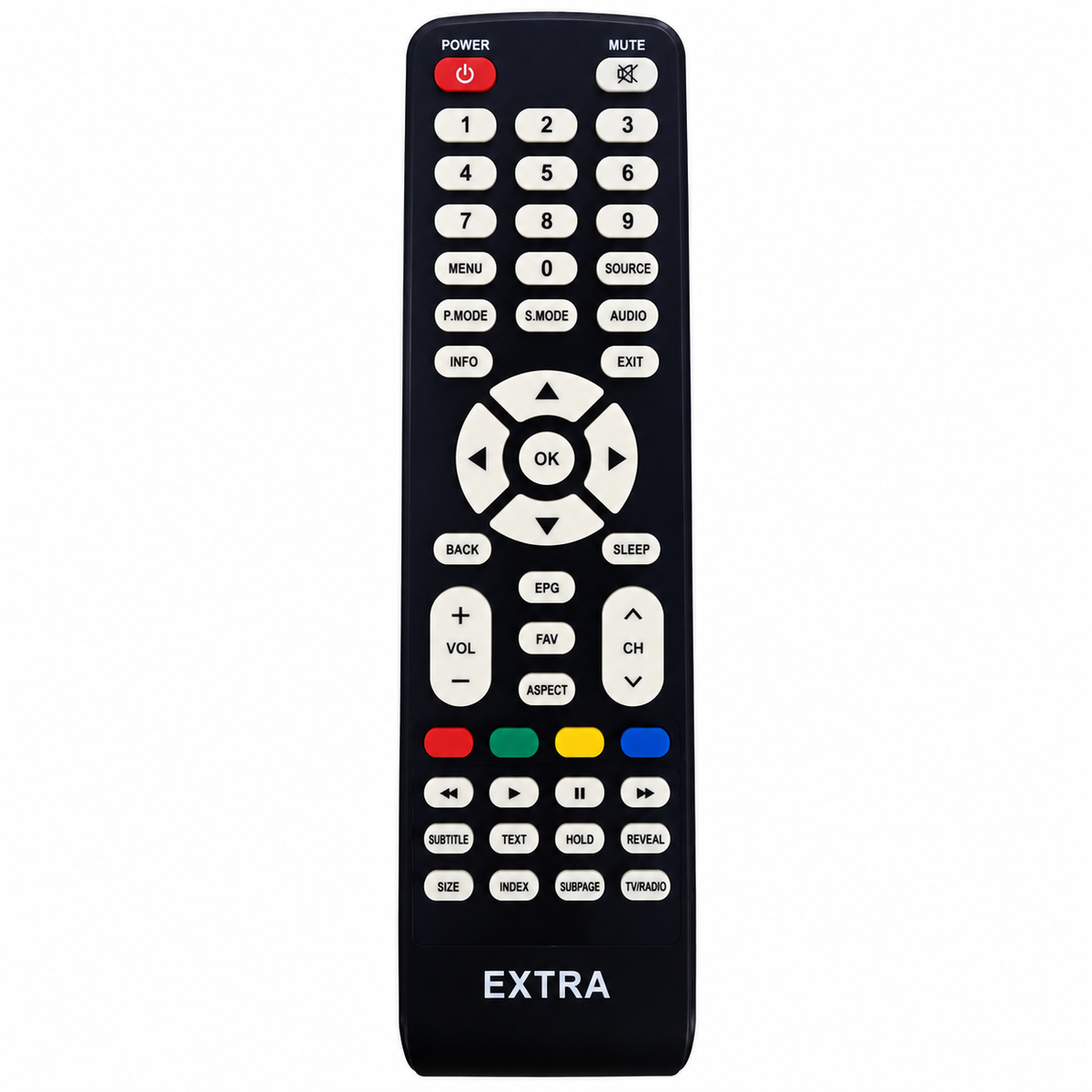 EXTRA Smart TV Remote Control – Replacement for LED/LCD TVs (T28524)