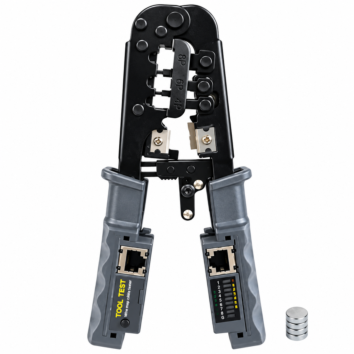 Multifunctional 2-in-1 Modular Crimping Tool Cable Tester