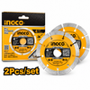 INGCO 4.5" (115mm) Segmented Cutting Disc Set, 2 Pcs