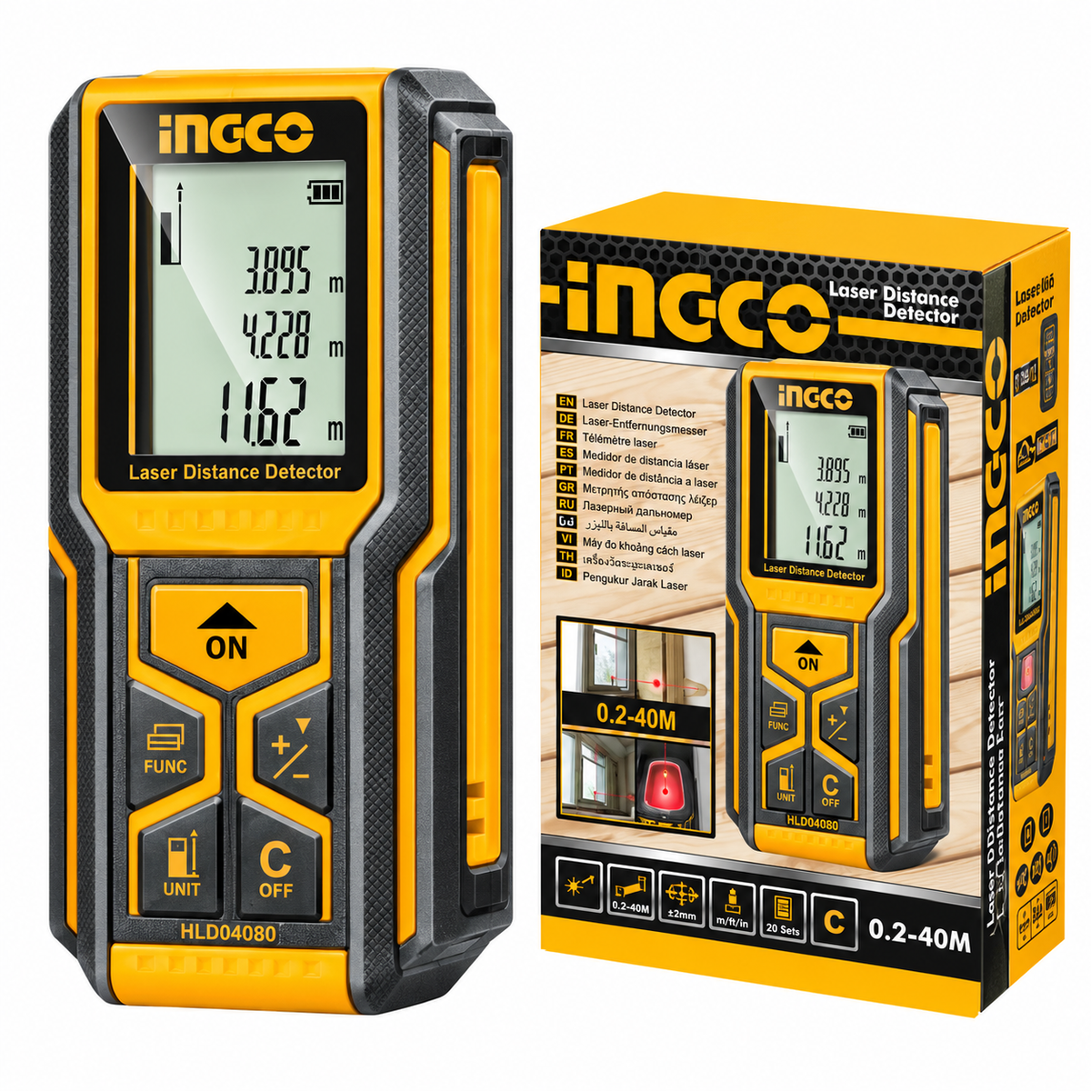 INGCO HLDD0601 60m Laser Distance Meter Area & Volume Measure