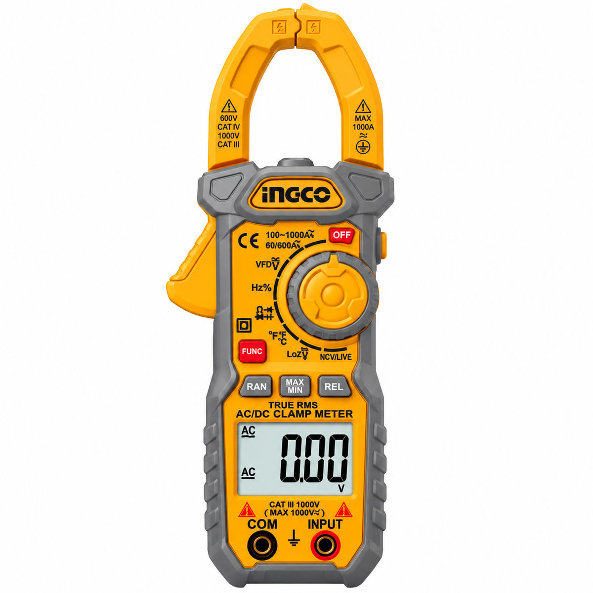 Ingco DCM100014 Digital AC Clamp Meter 1000A