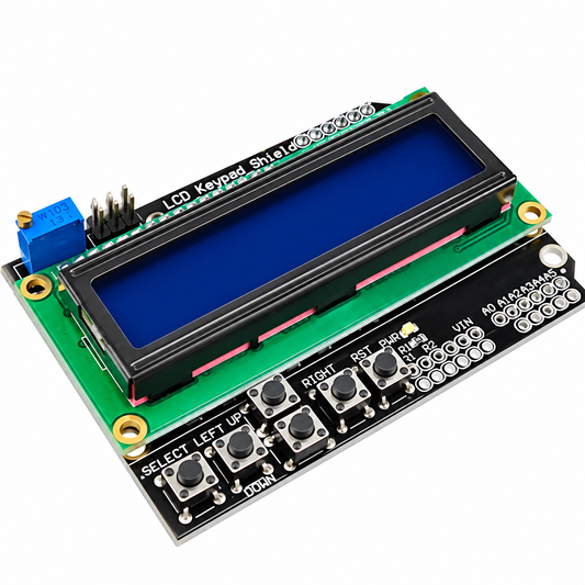 وحدة شاشة LCD1602 مع لوحة مفاتيح لأردوينو أونو