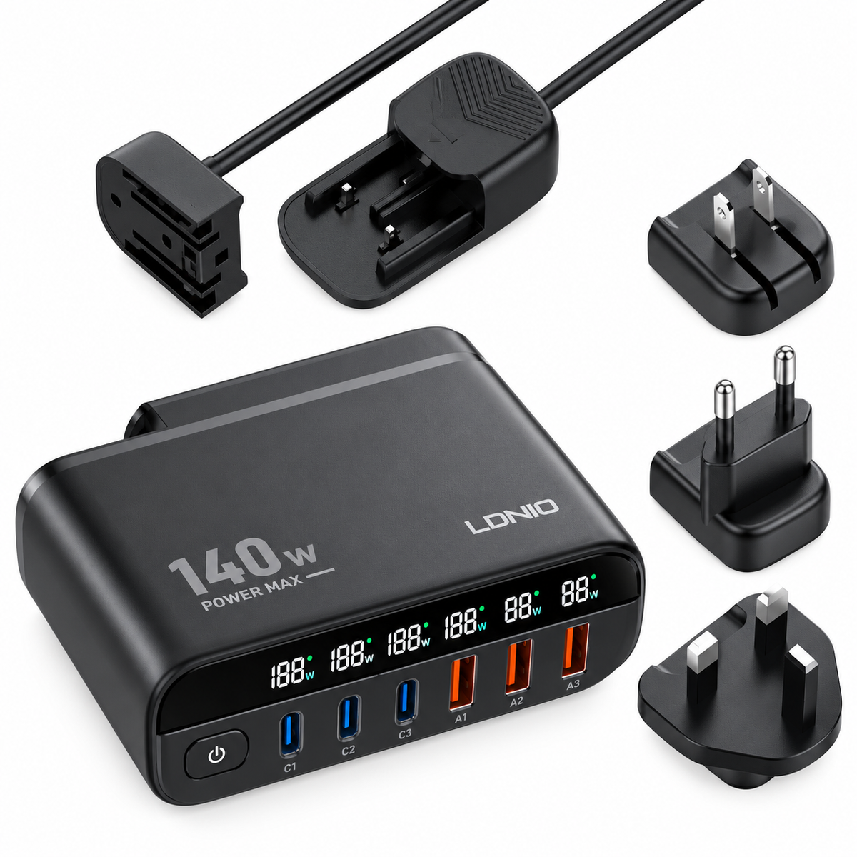 LDNIO A6140C 140W GaN Desktop Fast Charging Hub