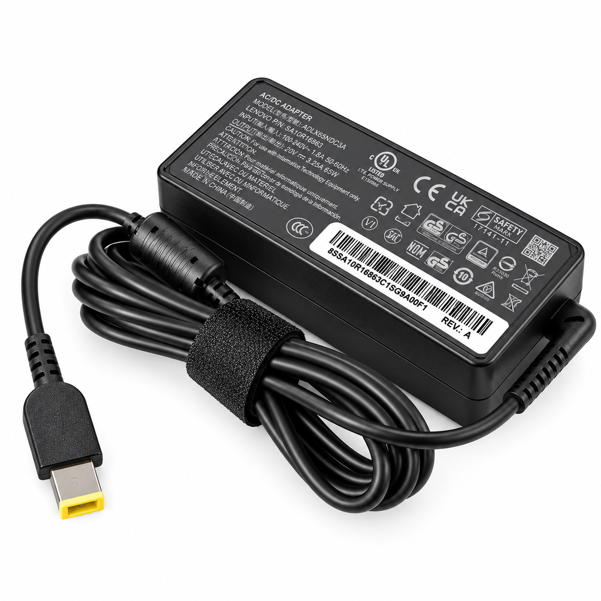 Lenovo-Compatible 20V Laptop Charger, Multiple Tip Options