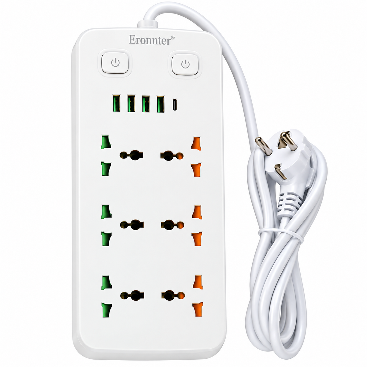 11-in-1 3000W UK Power Socket Extension with USB