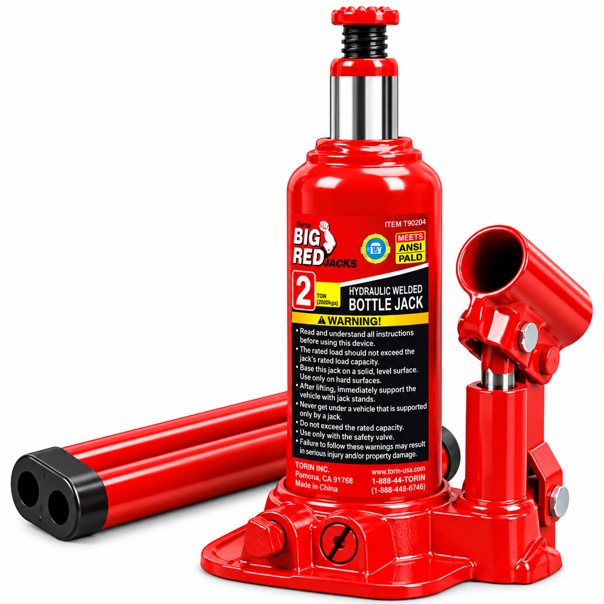 BIG RED Torin T90203B Hydraulic Welded Bottle Jack 2 Ton