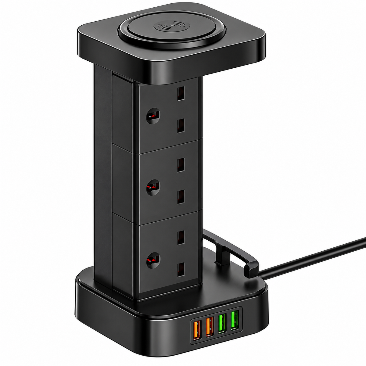 LDNIO SKW6457 Tower Extension Power Socket6 AC Outlets, Surge Protector and Power Hub (SN)