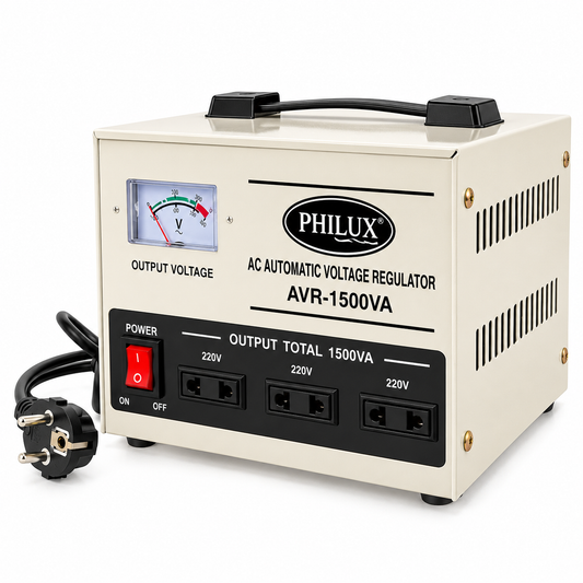 Philux AVR-500VA Automatic Voltage Regulator for Home & Office