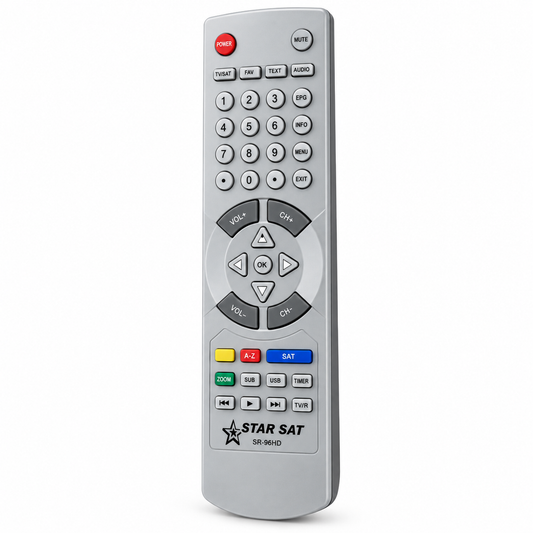 StarSat SR-AS500 Satellite Receiver Remote Control – Black