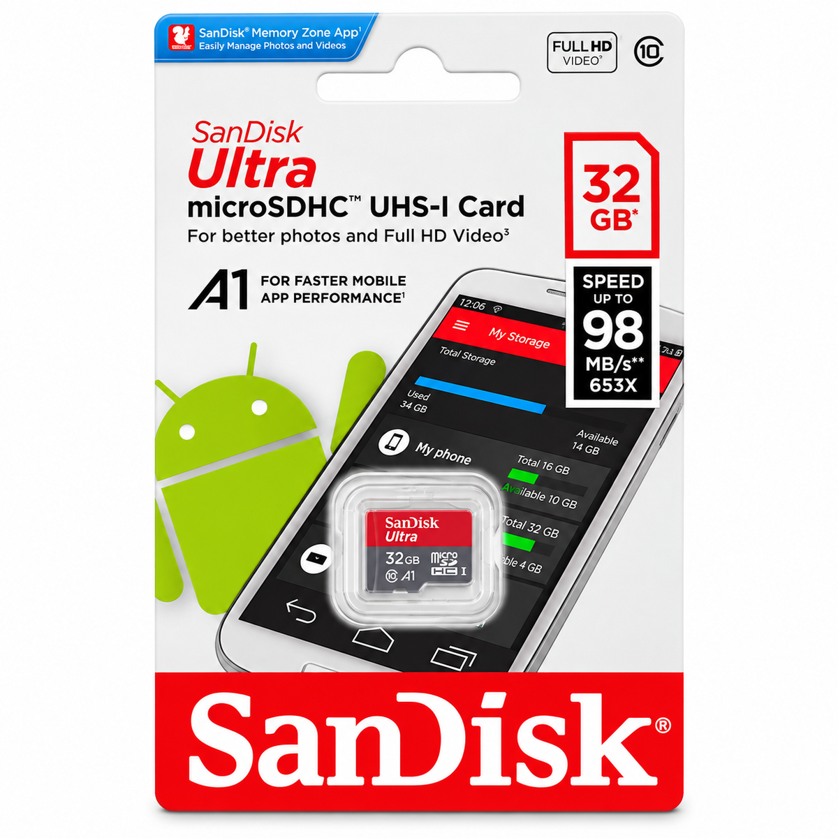 32GB MicroSD Memory Card for Raspberry Pi OS and Storage