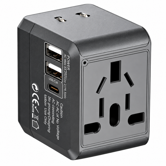 Earldom LC19 Universal Travel Adapter 1500W with 3.1A USB Charging