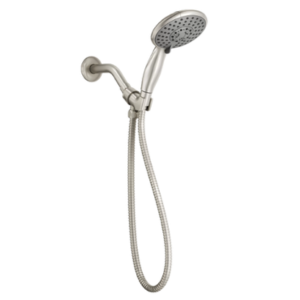 Brushed Nickel High Pressure Anti-Clog 5-Inch Multi  Function Handheld Shower Head with 8-Ft Shower Hose