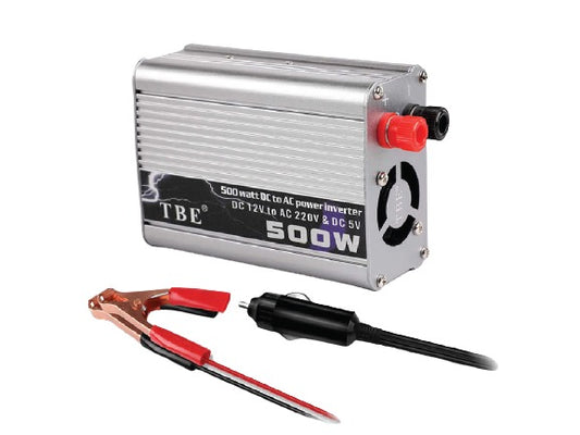 TBE POWER INVERTER DC 12V TO AC 220V 500W Modified Sine Wave Portable Automotive Power Inverter Charger Converter Adapter