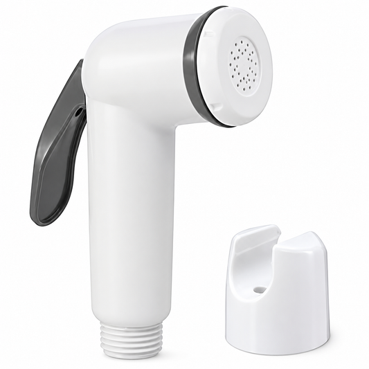 Water Flo Milano Handheld Shattaf Sprayer Head – White ABS