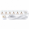 MOHA 6-Way Universal Extension Socket, 3m Cable, 13A 3250W