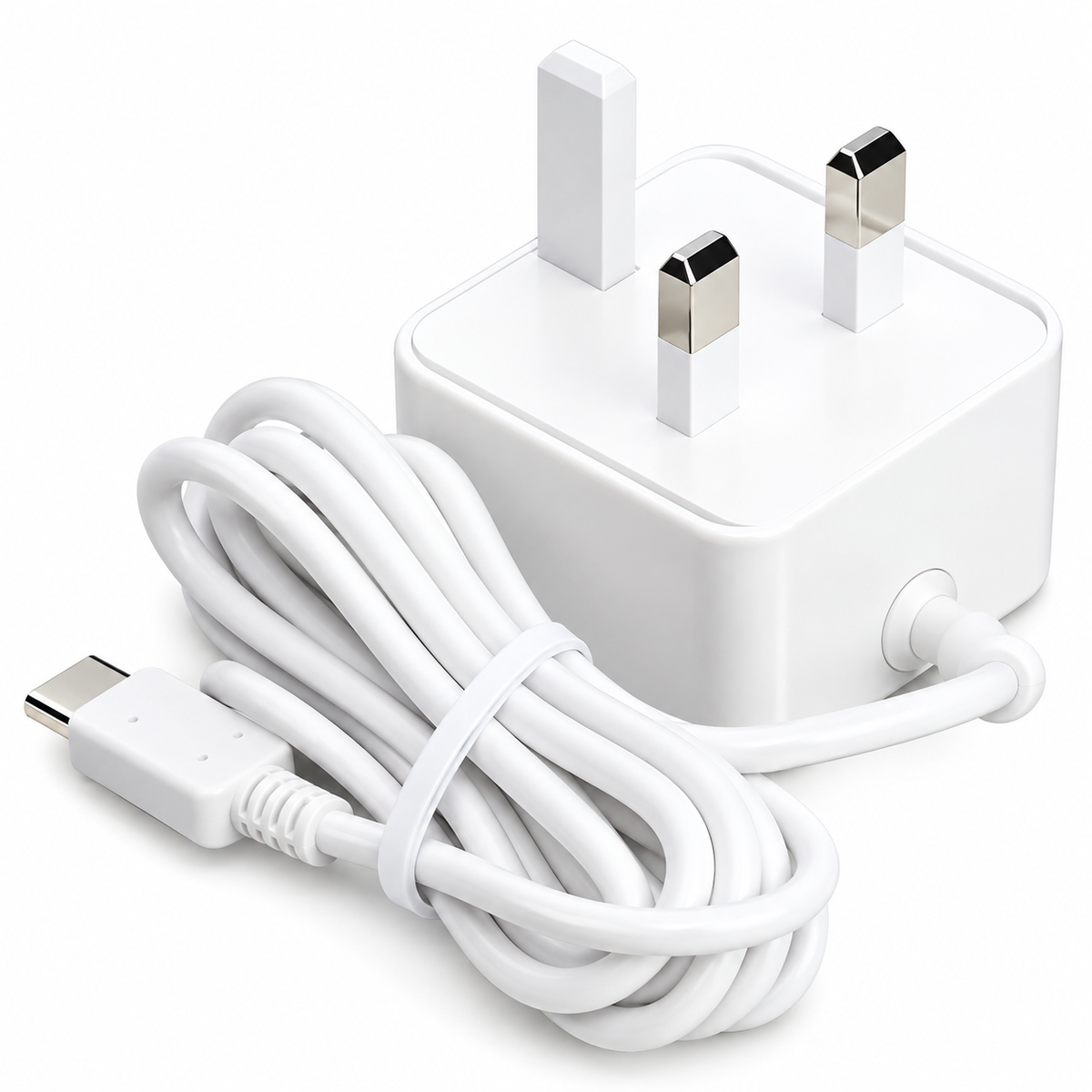 Raspberry Pi 4 USB-C Power Supply 5V 3A UK Plug White