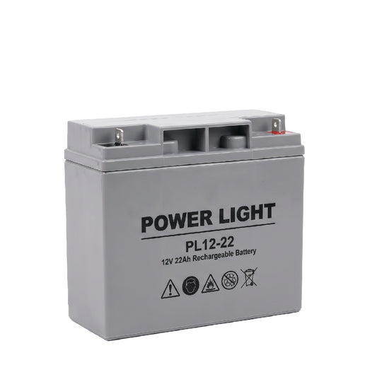 Power Light PL12-22 12V 22Ah VRLA AGM Sealed  Maintenance-Free Lead-Acid Battery