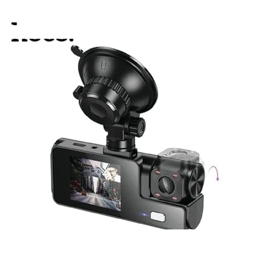 Hoco DI60 World Black Car Camera Dash Cam with 3 Screens, Full HD, Parking (SN)