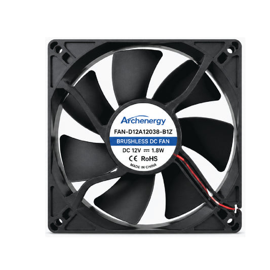 Archenergy FAN-D12A12038-B1Z 120mm Brushless DC  Cooling Fan 12V (1.8W) – High Airflow 89.6 CFM, 2000 RPM