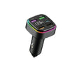 Earldom CC43 7-in-1 Car Charger 45W Fast Charging with RGB Light and LED Display