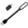 Portable Mini USB Led Lamp Light (Warm White) with Flexible Adjust Angle for PC & Mac/Laptop/Power Bank - Black