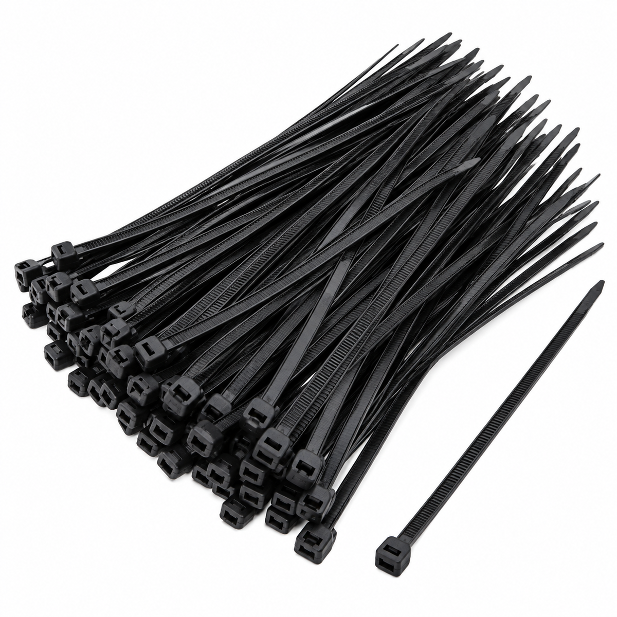 Max Fix Nylon 66 Cable Ties 4.8x200mm UL 94V-2 100pcs