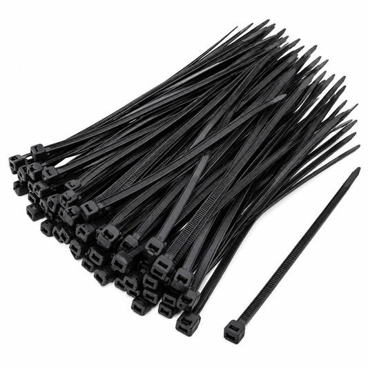 Max Fix Nylon 66 Cable Ties 4.8x200mm UL 94V-2 100pcs